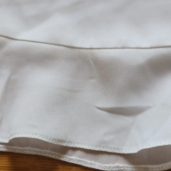 Simply Styled, Off-White, Ruffled Cap Sleeve, Scoop Neckline, Off-White Top, S - Picture 5 of 8